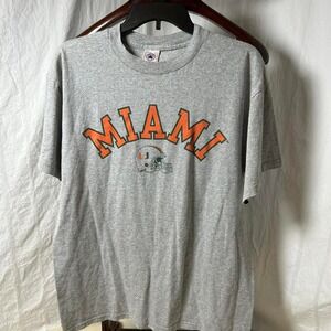 Grey and orange Miami Dolphins NFL Large cotton tee #NFL‎ #MiamiDolphins